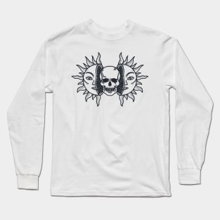 Sunflower skull Long Sleeve T-Shirt